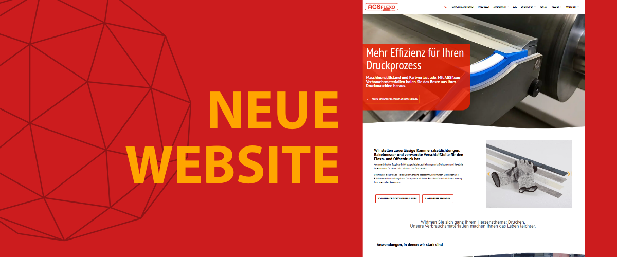 Neue Website für die Marke AGSflexo