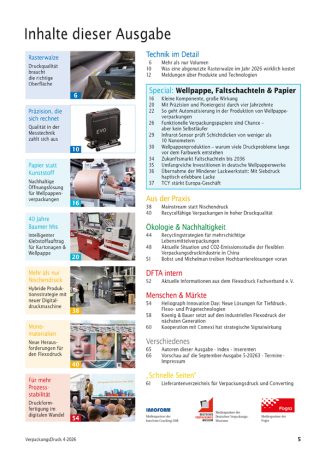 VerpackungsDruck & Converting 4-2026” und des aktuellen Special “Wellpappe, Faltschachteln & Papier" 2-2026